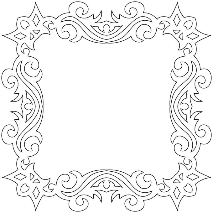 Decorative Retro Square Frame