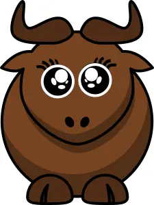 Vector image of gnu