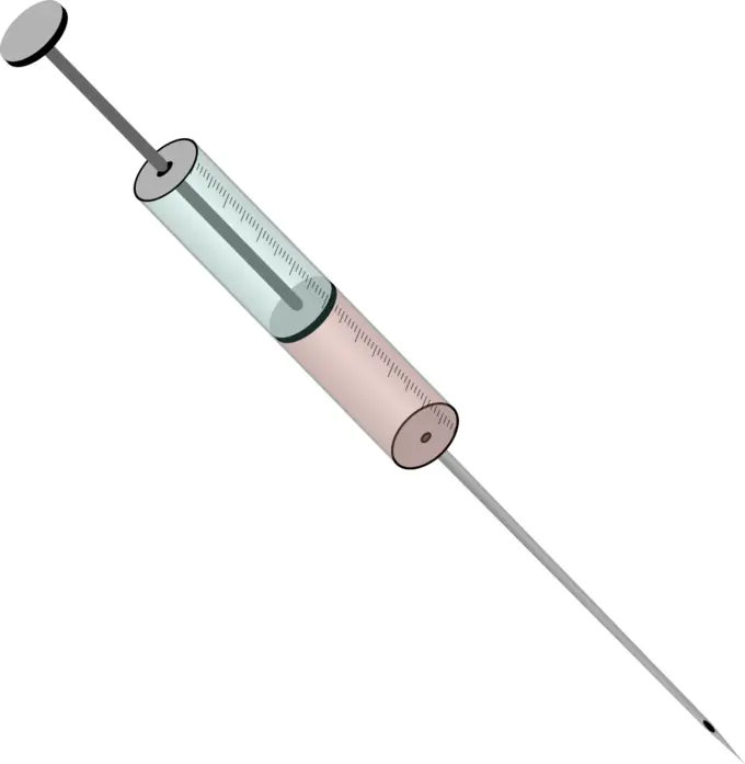 Vector image of a medical syringe
