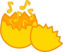 Music from egg vector illustration