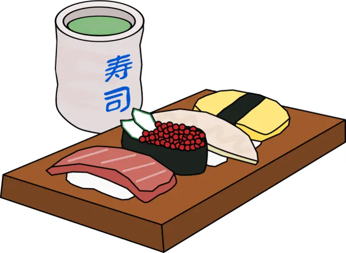 Sushi and Green Tea