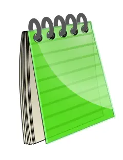 Little spiral notebook