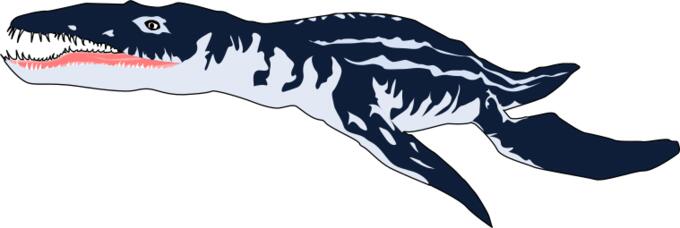 Vector clip art of pliosaurus