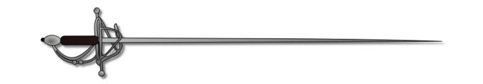 Drawing of long metal sword