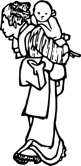 Mother and child vector