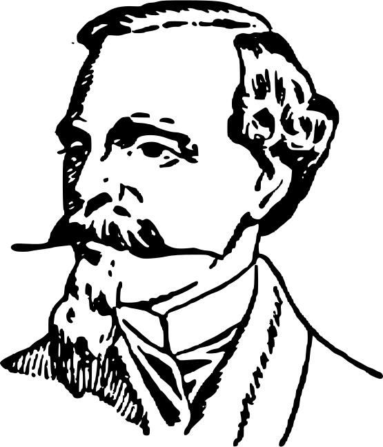 Vintage man with mustache