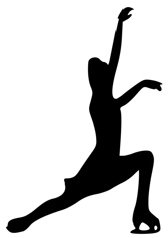 Vector clip art of skate dancer silhouette
