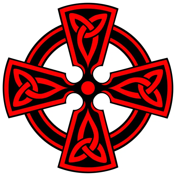Decorated Celtic cross illustration