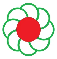 Vector illustration of flower from Ikutahara municipality