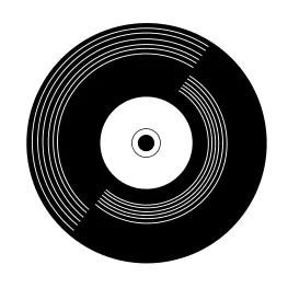 Vinyl record pictogram illustration