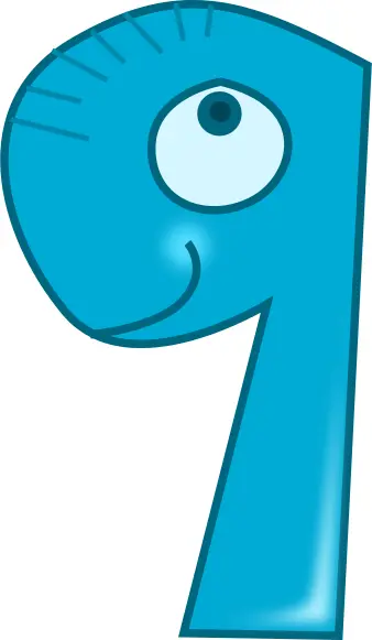 Number 9 - animal shape