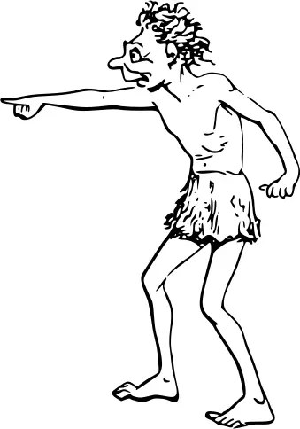 Vector image of slim tribal man