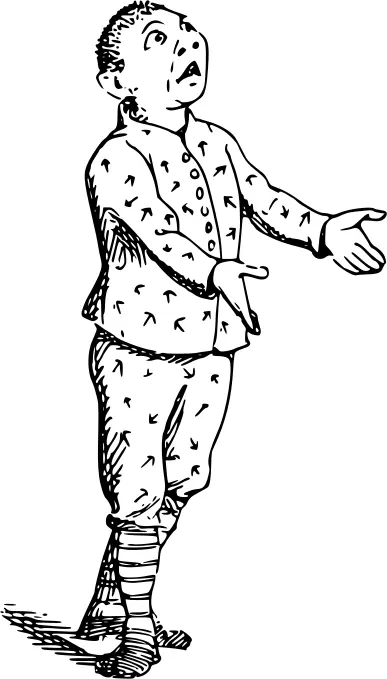 Vector image of humouristic man caricature