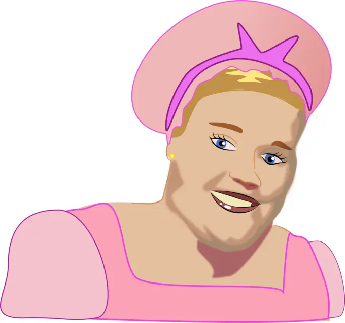 Drawing of voluptuous woman