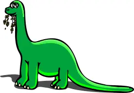 Cartoon vector clip art of dinosaur