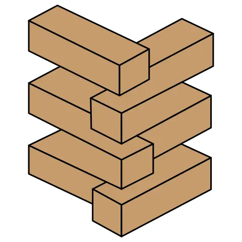 Vector illustration of stacked bricks
