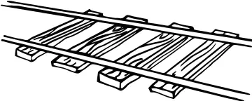 Railroad tracks vector image