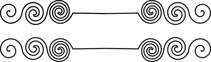 2 decorative underlines vector clip art