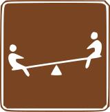 Vector image of seesaw area traffic sign
