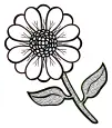 Vector drawing of spotty stem flower