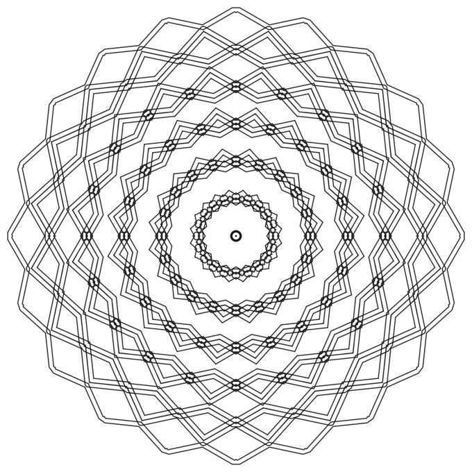 Concentric circular design vector image