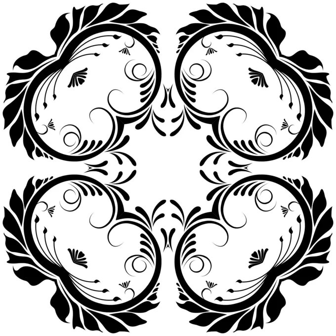 Vector illustration of four tomato shaped decorations as one