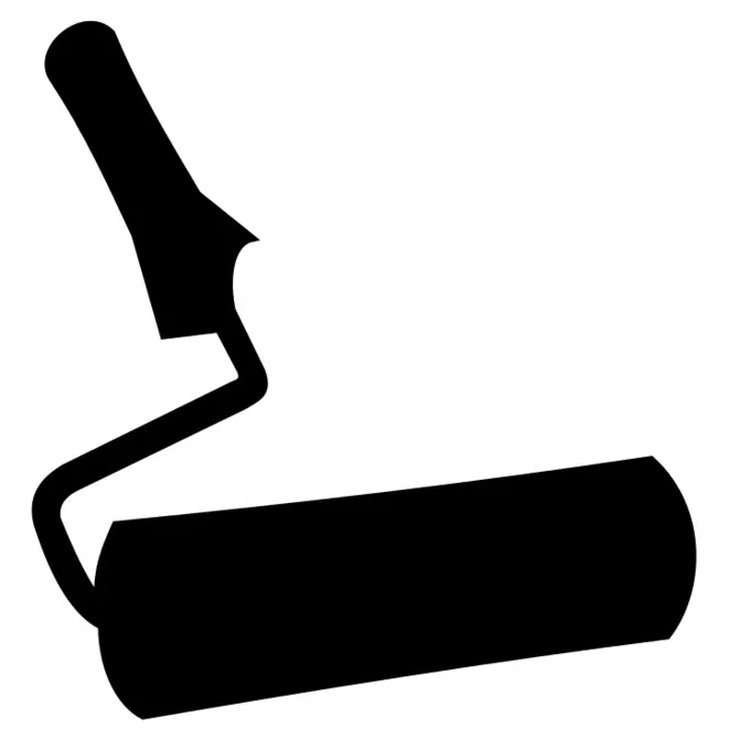 Silhouette vector image of paint roller