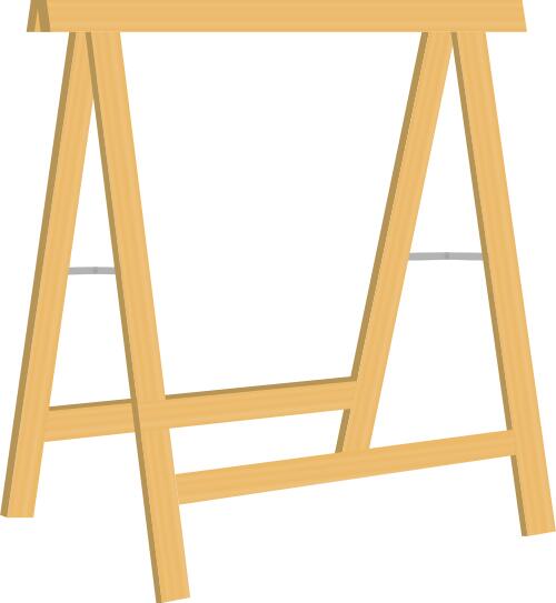 Vector illustration of sawhorse for woodwork