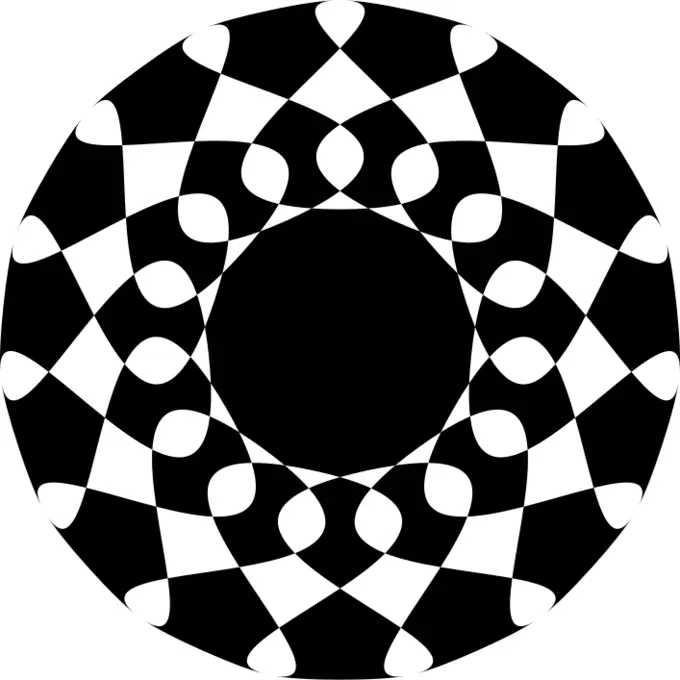 Vector image of round tribal modern ornament