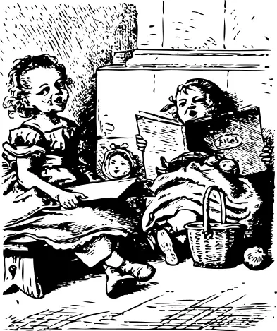 Noisy children signing in kitchen vector image