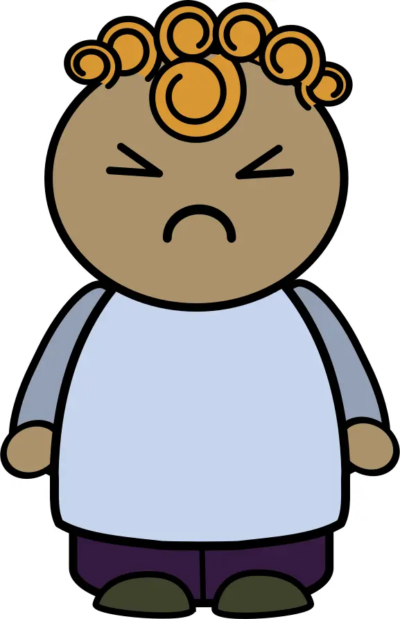 Vector drawing of angry black lady