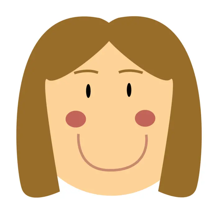 Vector drawing of smiling female avatar