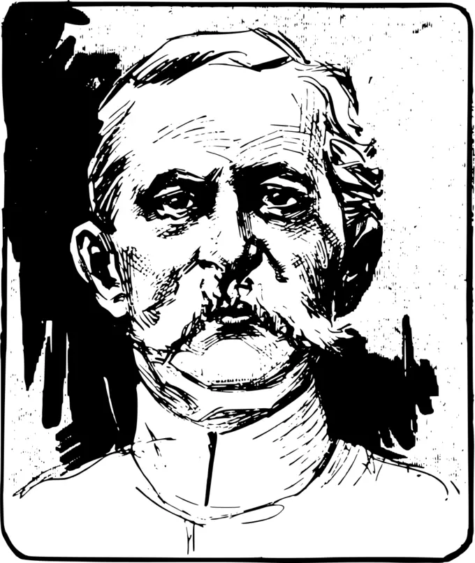 Vector illustration of older man