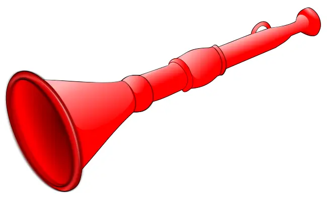 Vector graphics of red horn whistle
