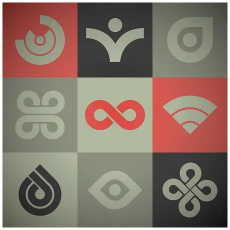 Vector image of red and black background pattern