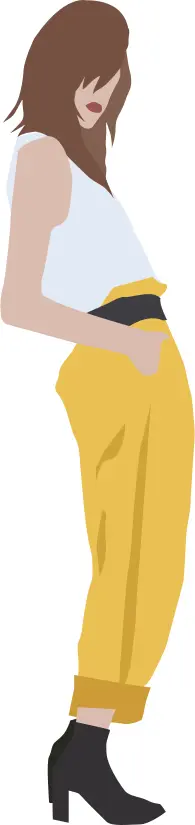 Vector image of eighties style girl