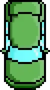 Vector image of green car pixel art