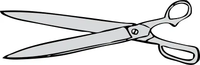Vector image of paper shears