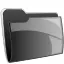 Vector image of black folder icon
