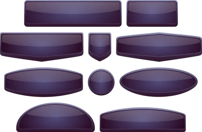 Vector clip art of purple two shade geometrical shapes