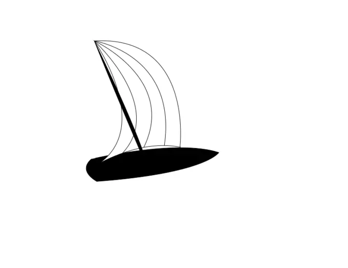 Windsurfing board vector image