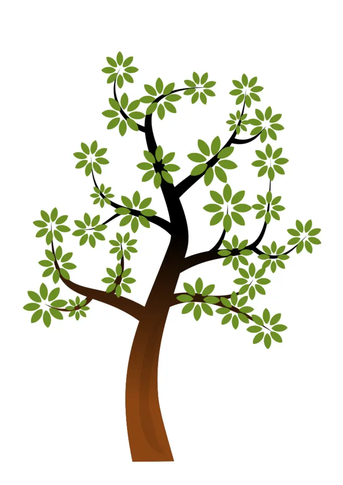 Simple spring tree branch vector clip art