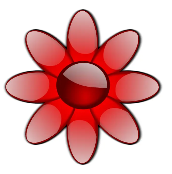 Glossy flower vector image
