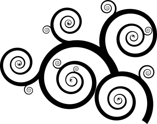 Black and white wavy spiral pattern vector image