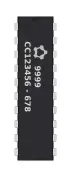 Generic 20-pin IC chip vector clip art