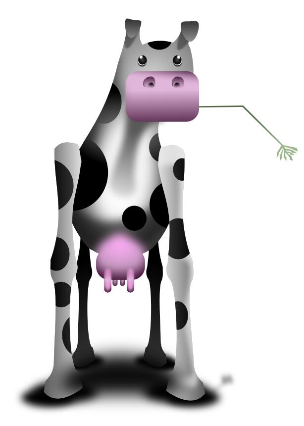 Odd cow vector illustration