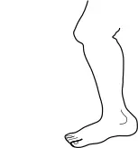 man's leg line art vector clip art