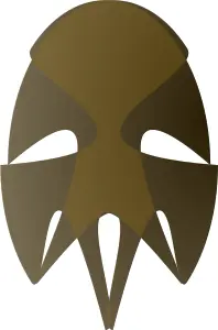 Vector image of tribal African mask