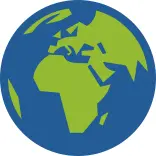 Globe facing Europe and Africa vector illustration