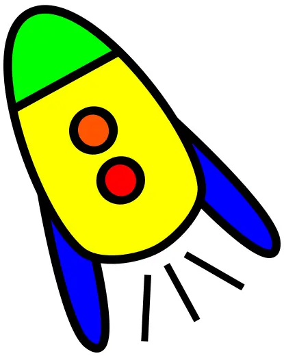 Baby cartoon rocket vector clip art
